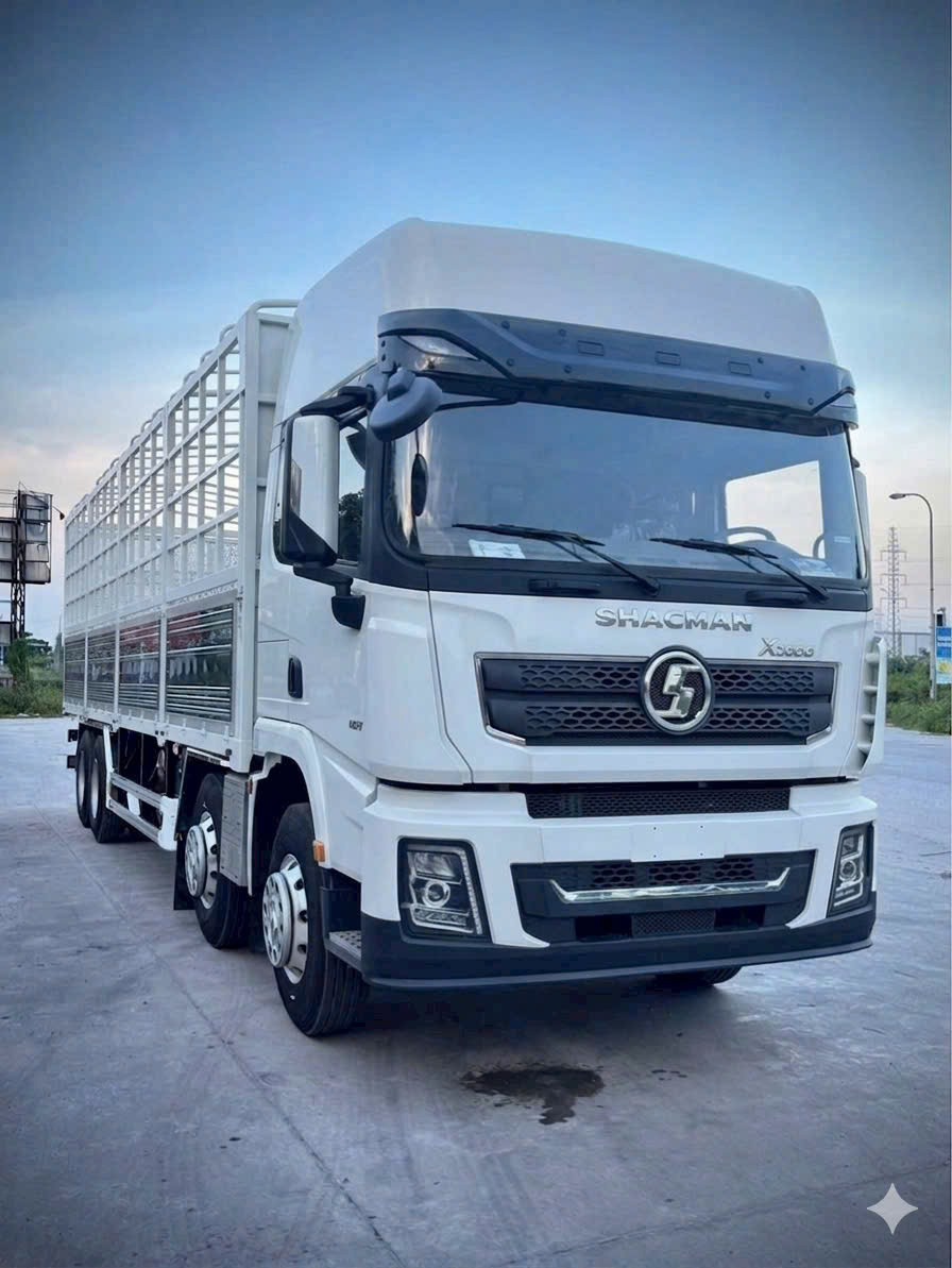 xe tải thùng Shacman X3000 4 Chân thùng mui bạt 9m7 - 400hp weichai giá tốt 